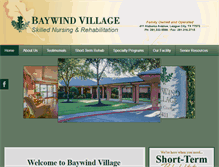 Tablet Screenshot of baywindvillagecare.net